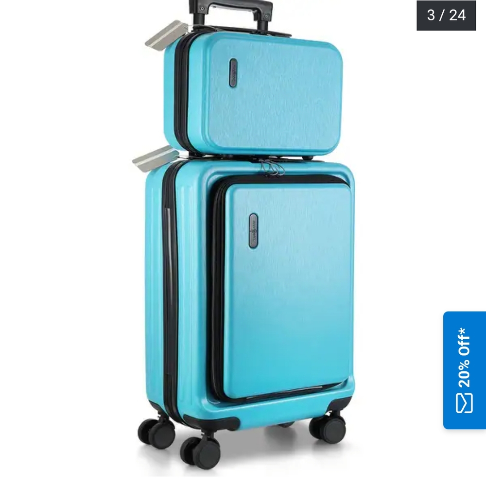 Brand New travel Arim Carry On Luggage With Cosmetic Case And Spinners